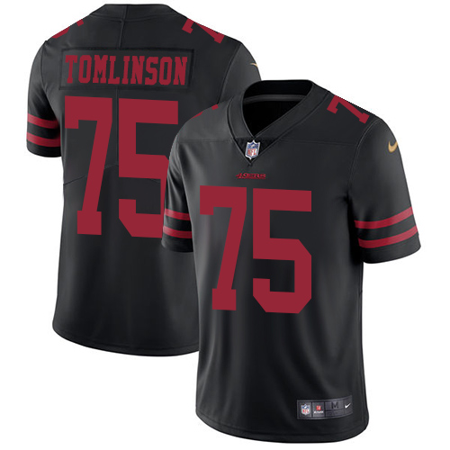 San Francisco 49ers Limited Black Men Laken Tomlinson Alternate NFL Jersey #75 Vapor Untouchable->women nfl jersey->Women Jersey